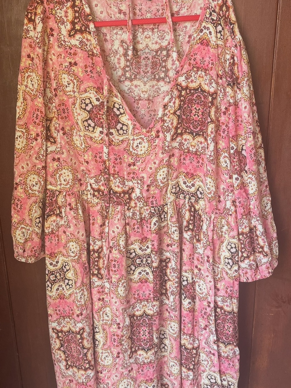 Torrid Pink Paisley Print Short Dress size 2x - Picture 8 of 9